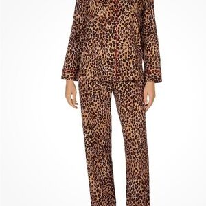 Lauren Ralph Lauren Animal Print Pajama Set with Red Accents